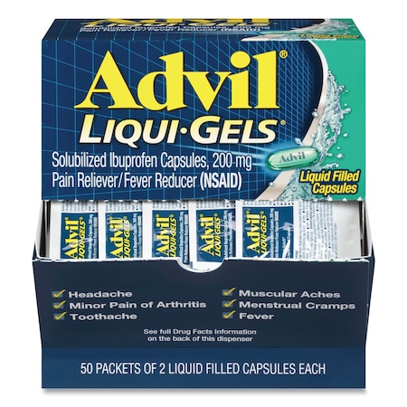 Advil Liqui-Gels, Two-Pack, PK50 BXAVLQG50BX